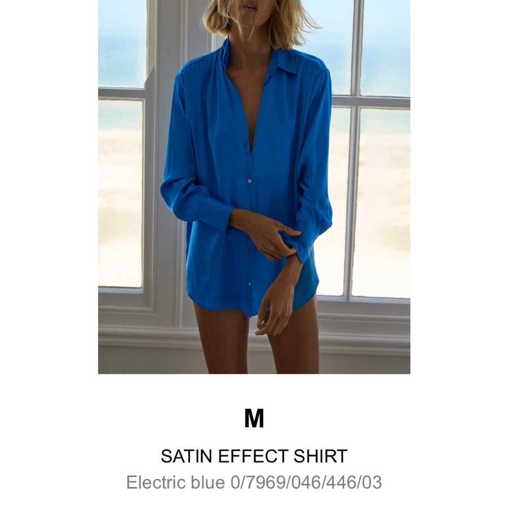 Zara Satin Effect Top NWT